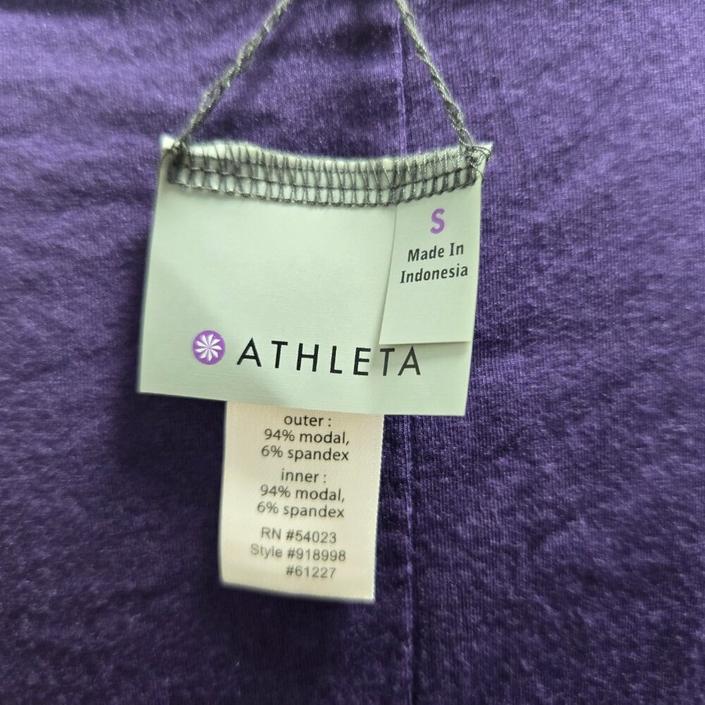 Athleta Inverse Drape Dress Purple Charcoal Size Small - Picture 5 of 5
